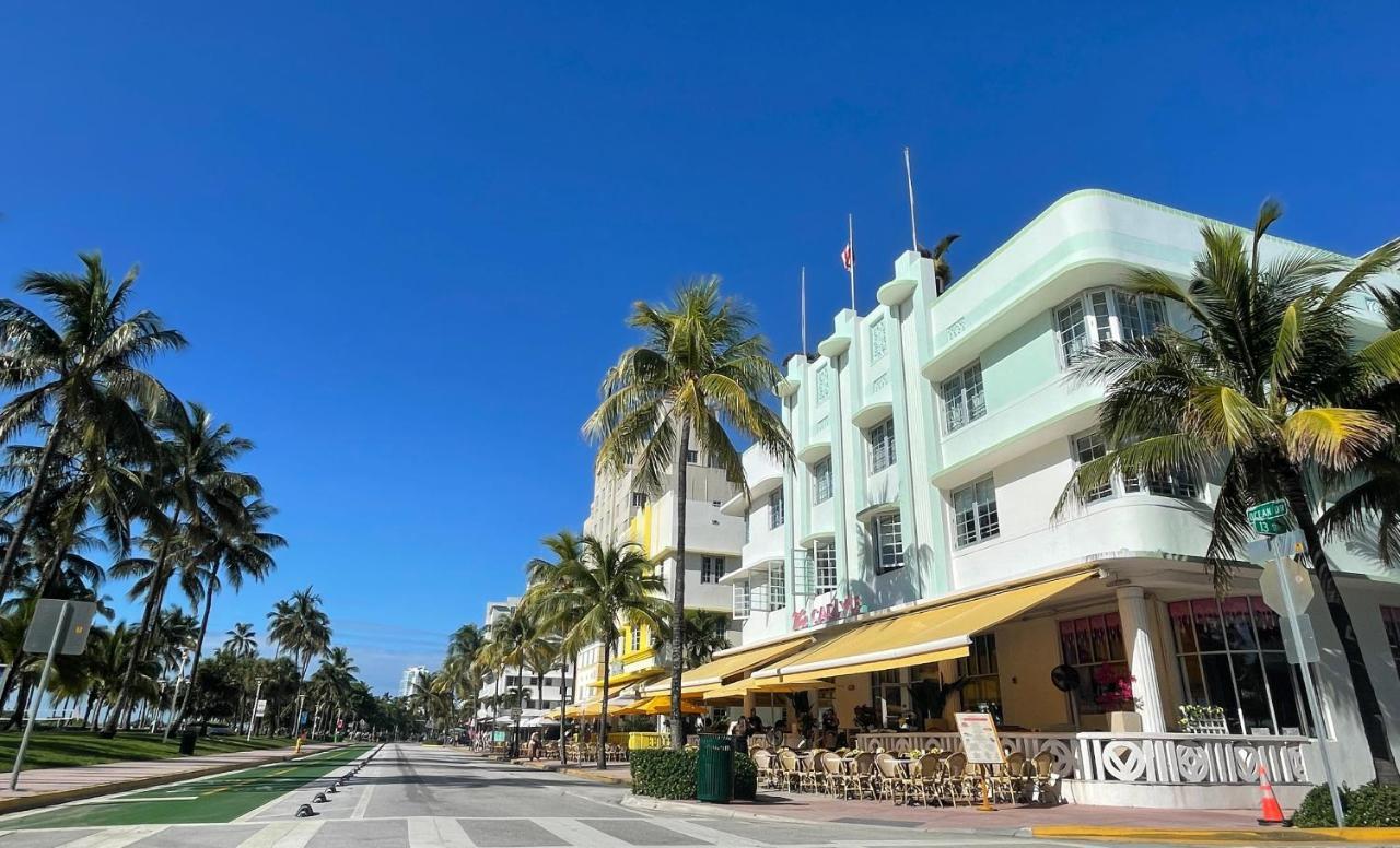 Beachfront Apt In Carlyle Hotel On Ocean Drive Miami Beach Bagian luar foto